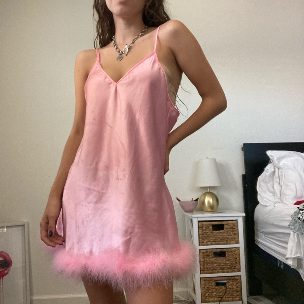 Dolls kill fuzzy slip dress
